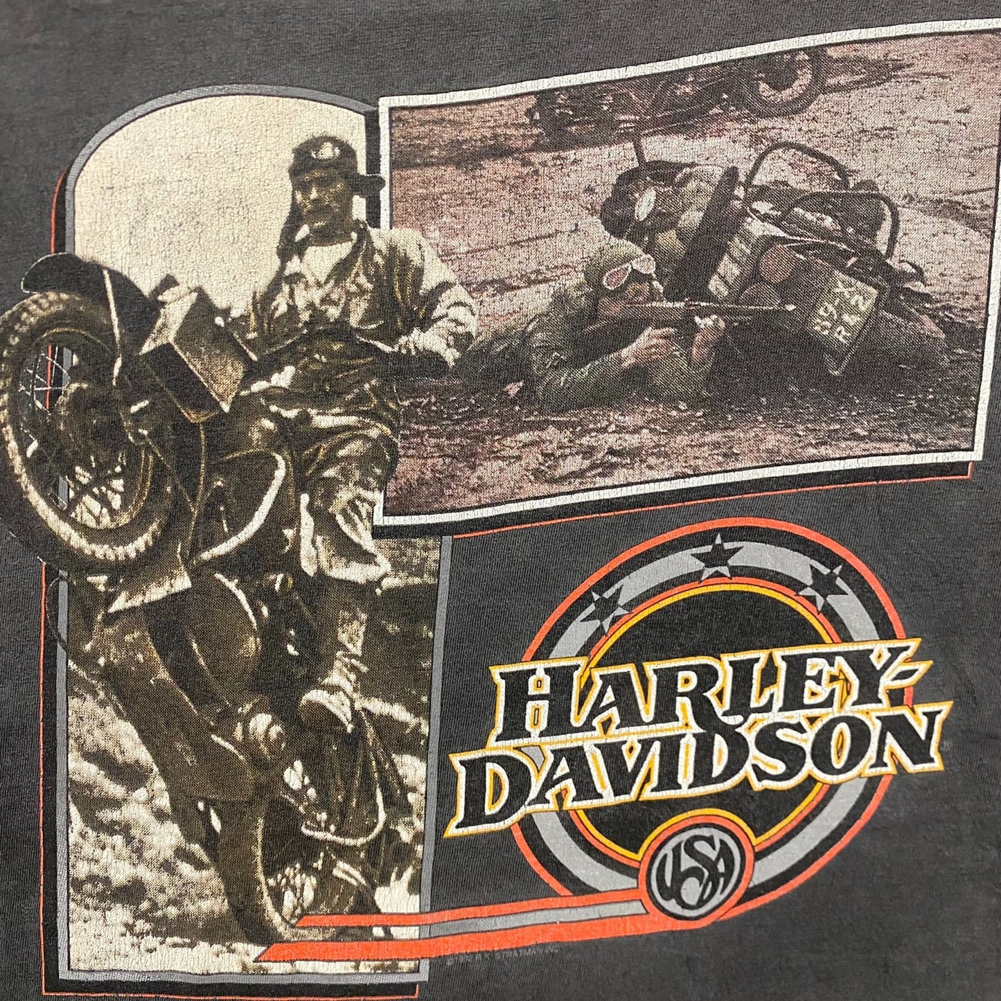 Vintage 90s Sun Faded Harley Davidson Single Stitch T-Shirt