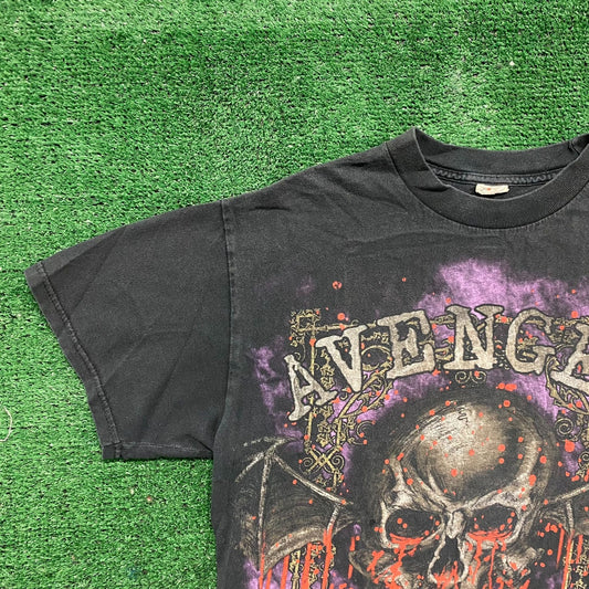 Vintage Y2K Avenged Sevenfold Skull Shirt Metal Rock Band Tee