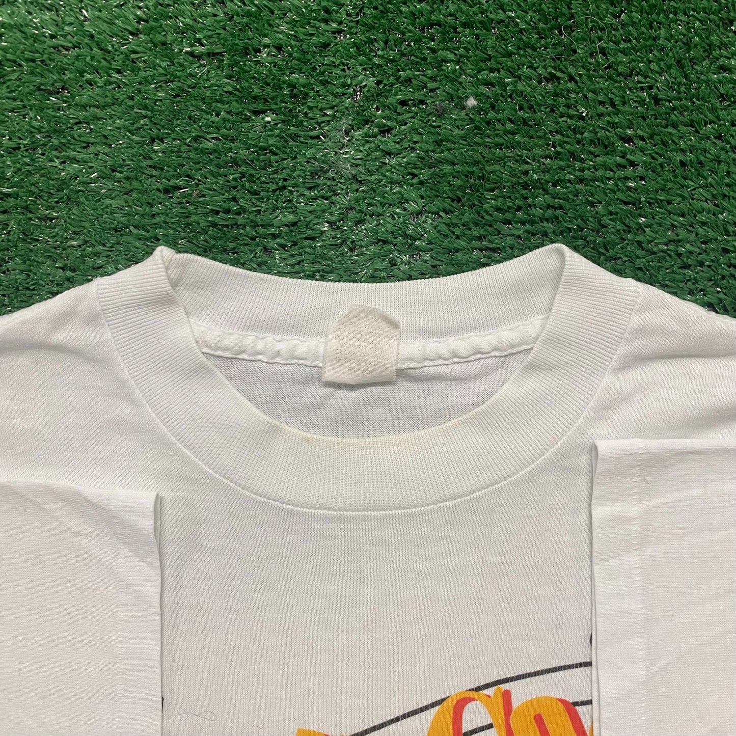 Vintage 80s Oldies Music Shirt White Single Stitch Tee