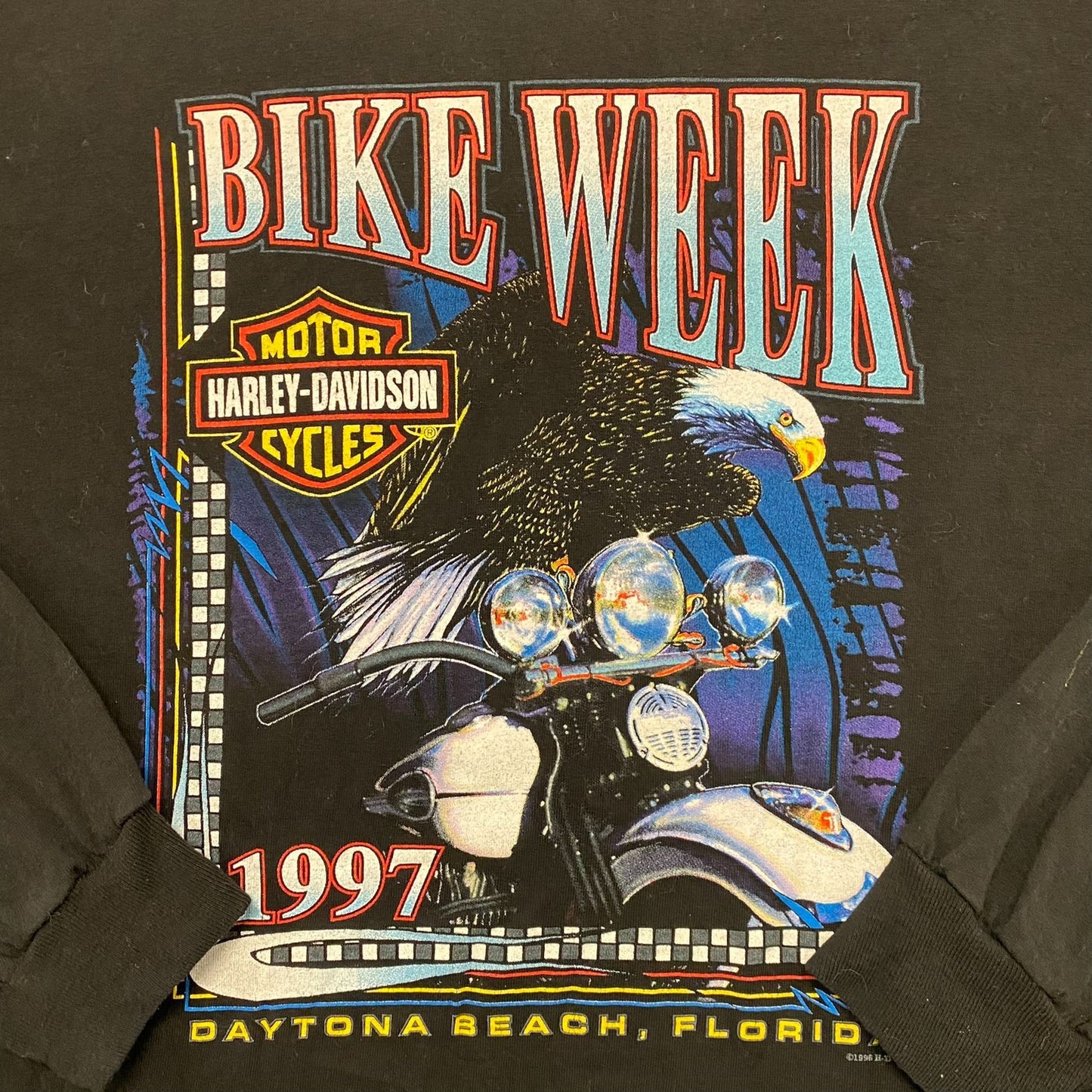 Reworked Black & Green Daytona Bike Week corset top! - Depop