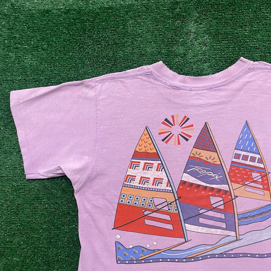 Vintage 80s Tropix Sailboat Single Stitch Nautical T-Shirt