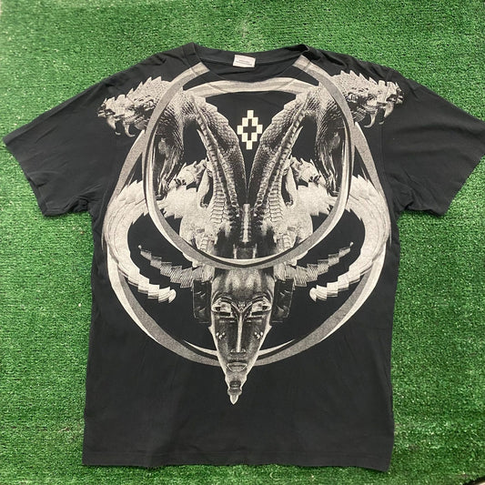 Marcelo Burlon Aurora Gothic Snake Cobra Punk Art Tee