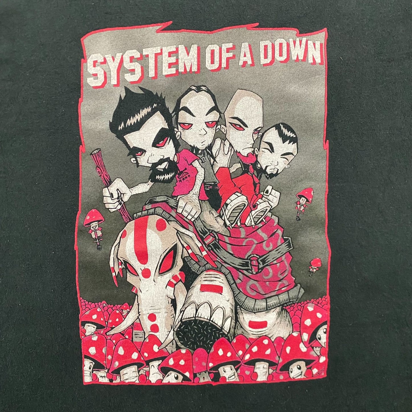 Vintage Y2K System of A Down Toxicity Metal Rock Band Tee