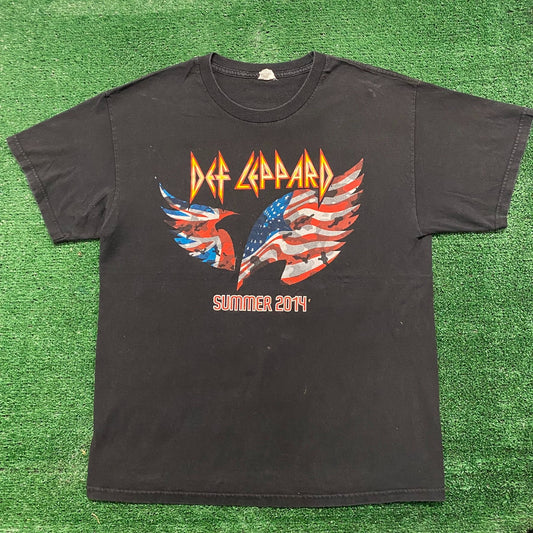 Vintage Y2K Def Leppard Tour Essential Rock Band T-Shirt