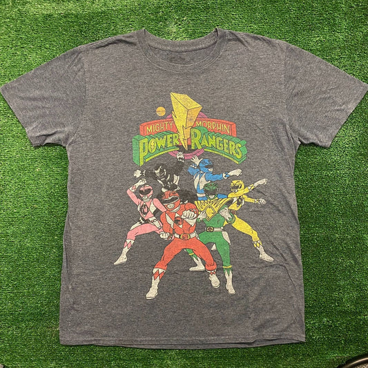 Mighty Morphin Power Rangers Vintage Cartoon T-Shirt