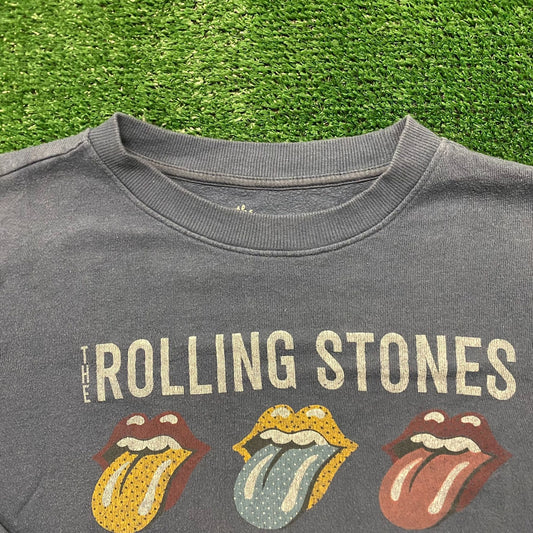 Rolling Stones Pop Art Lips Tongue Rock Band Sweatshirt