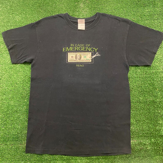 Reno Emergency Money Cash Vintage Tourist Humor T-Shirt