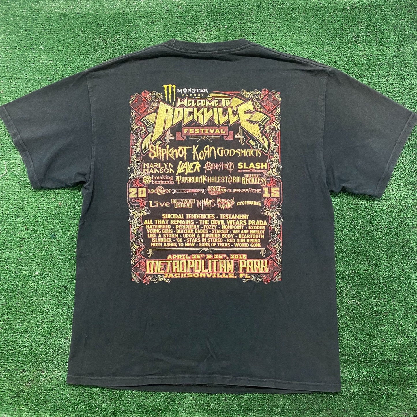 Vintage Y2K Rockville Metal Festival Shirt Rock Band Tour Tee