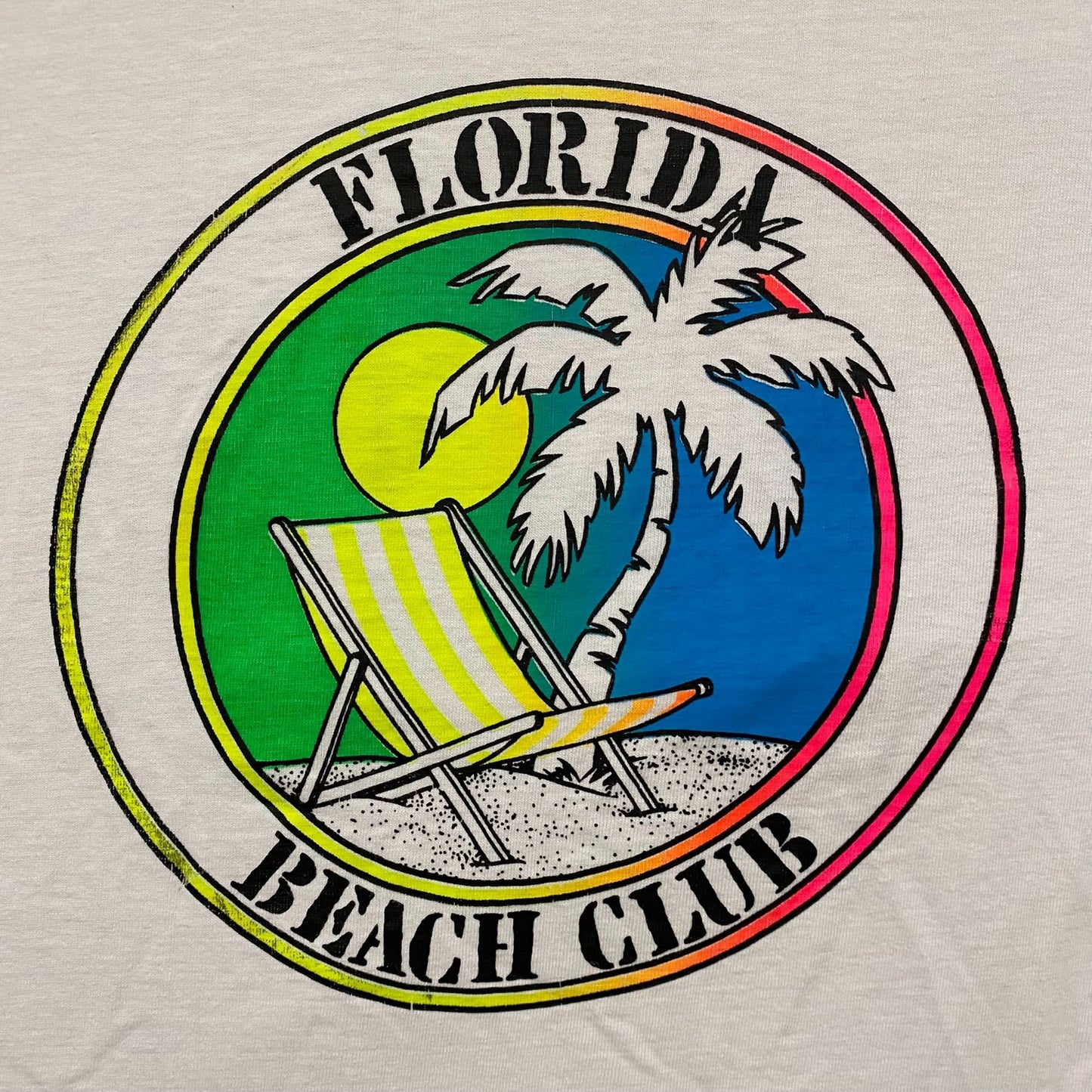 Vintage 80s Florida Beach Club Tourist Single Stitch Tee