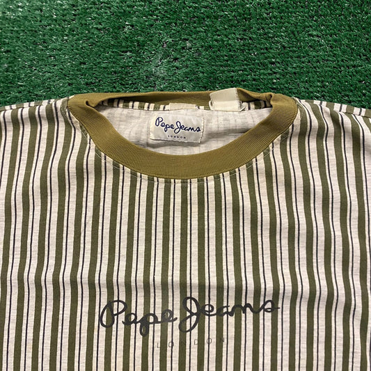Pepe Jeans Striped Vintage Baggy Oversized Skater T-Shirt