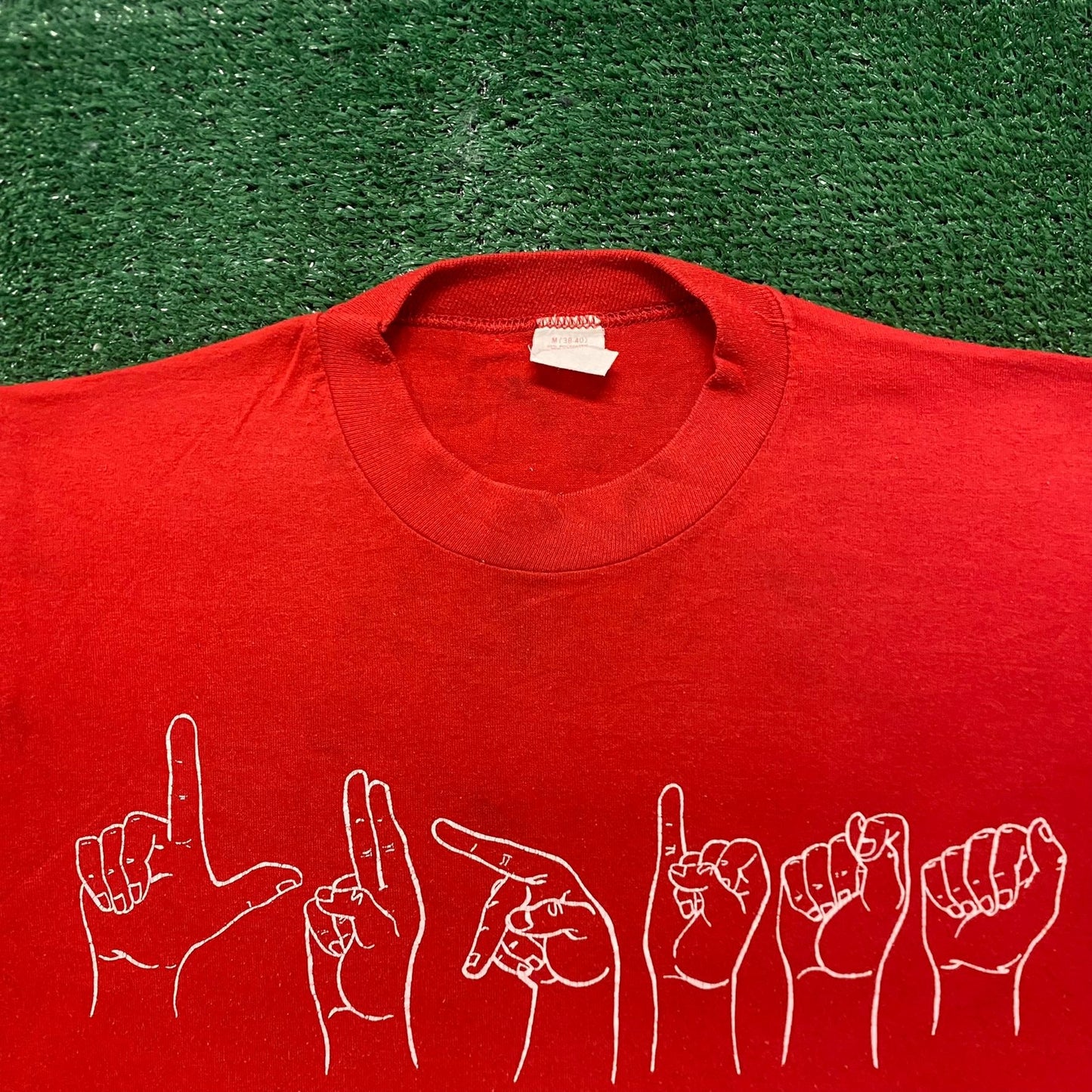 True Vintage 80s Sign Language ASL Single Stitch T-Shirt