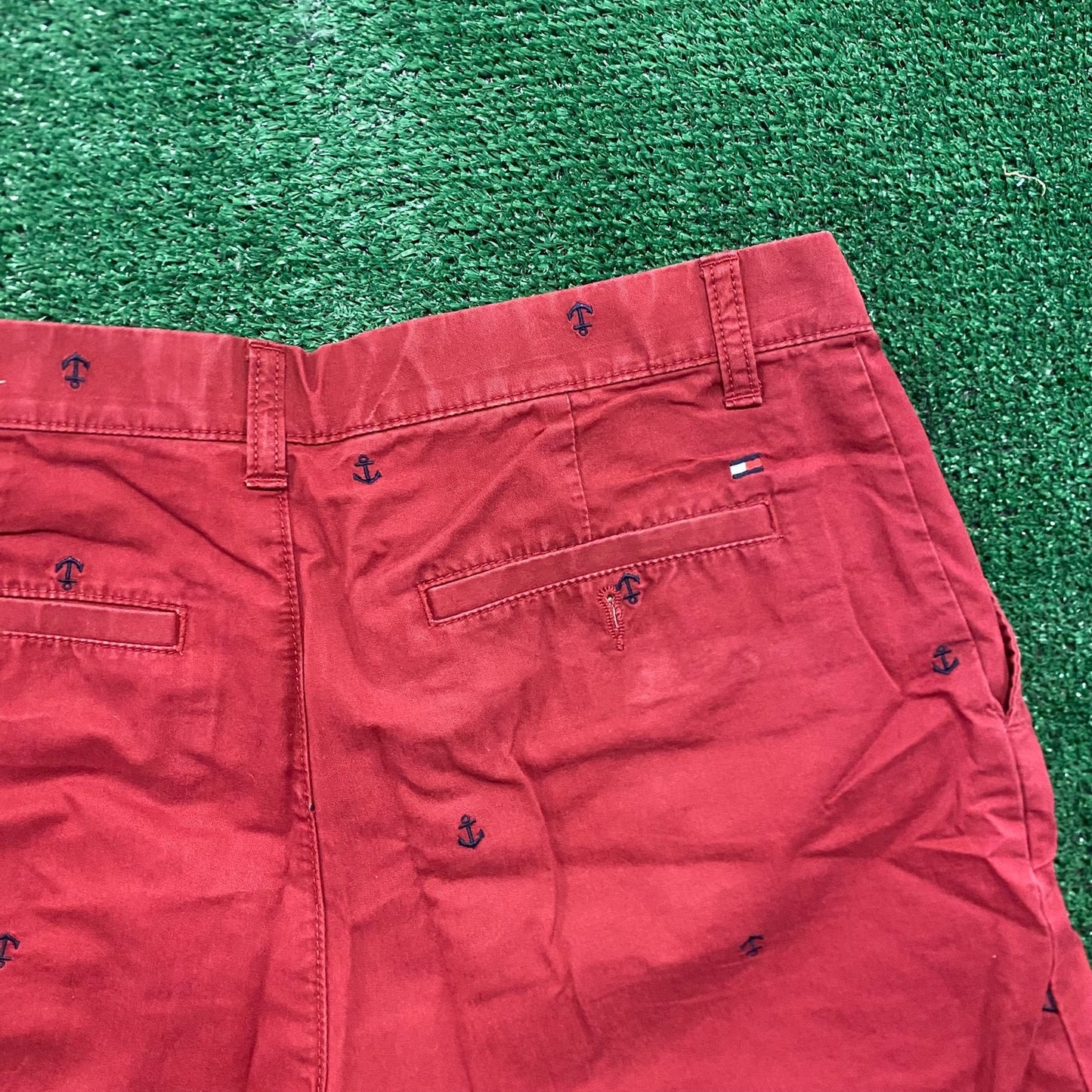 Tommy Hilfiger Nautical Anchors Vintage Preppy Chino Shorts