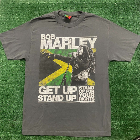 Vintage Y2K Bob Marley Jamaica Essential Reggae Band Tee