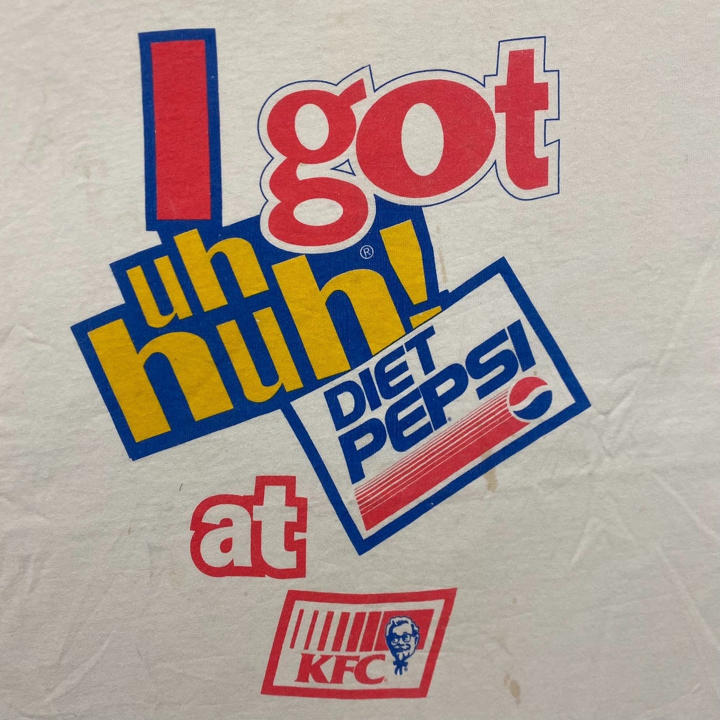 Vintage 90s Diet Pepsi Uh Huh KFC Single Stitch Promo Tee