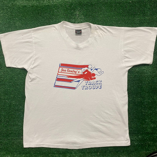 Vintage 90s Track and Field Running Single Stitch Sports Tee