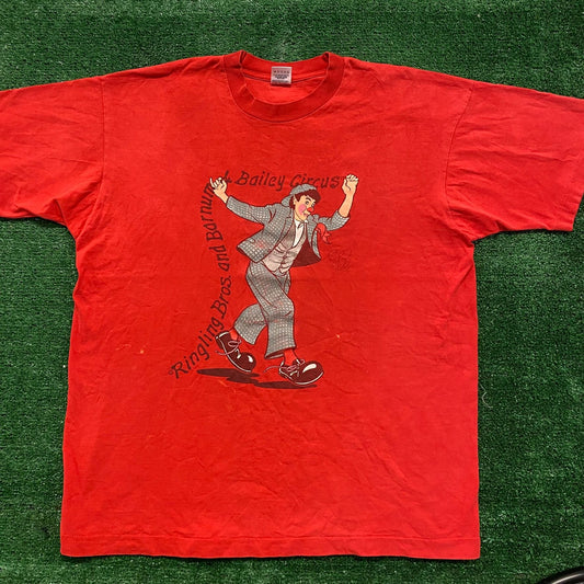 Vintage 90s Circus Clown Ringling Bros Single Stitch Tee