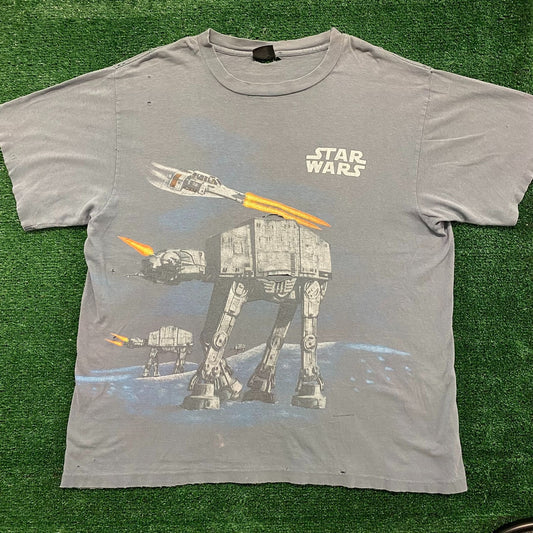 Star Wars AT-AT Hoth Battle Vintage 90s Movie T-Shirt