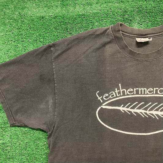 Vintage 90s Sun Faded Feathermerchants Rock Band Tee