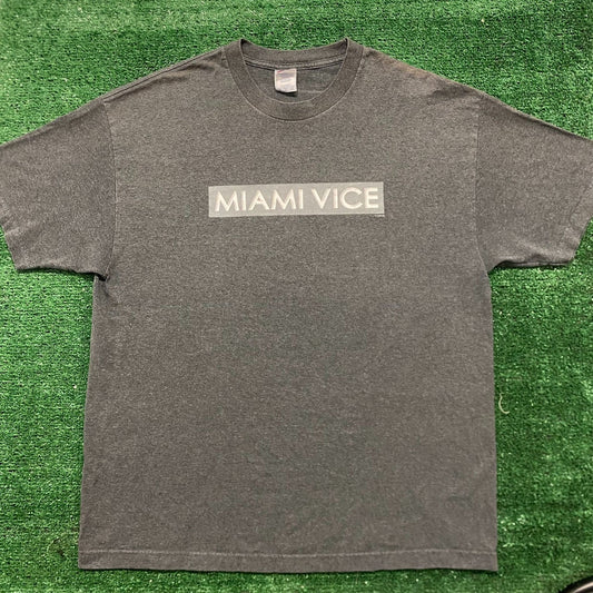 Vintage Y2K Miami Vice Spell Out Logo Movie Baggy Tee