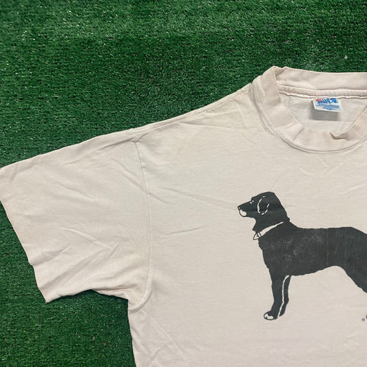 Vintage 90s Black Dog Martha's Vineyard Preppy Tourist Tee