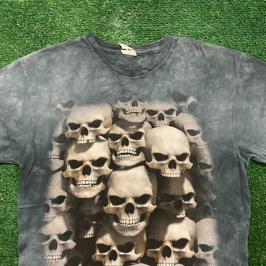 Skulls Pile Vintage Mall Goth Emo Death T-Shirt