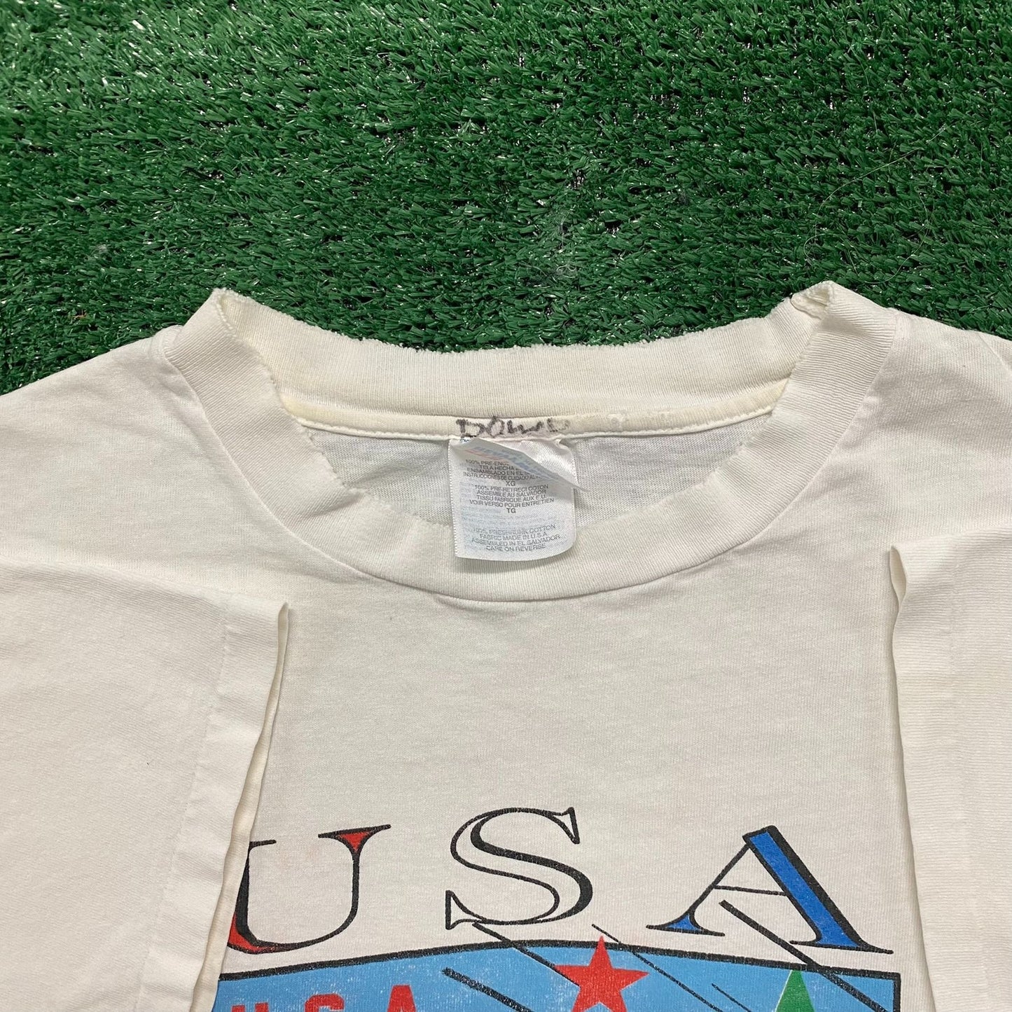 Vintage 90s Olympics Luge Team USA Single Stitch Sports Tee