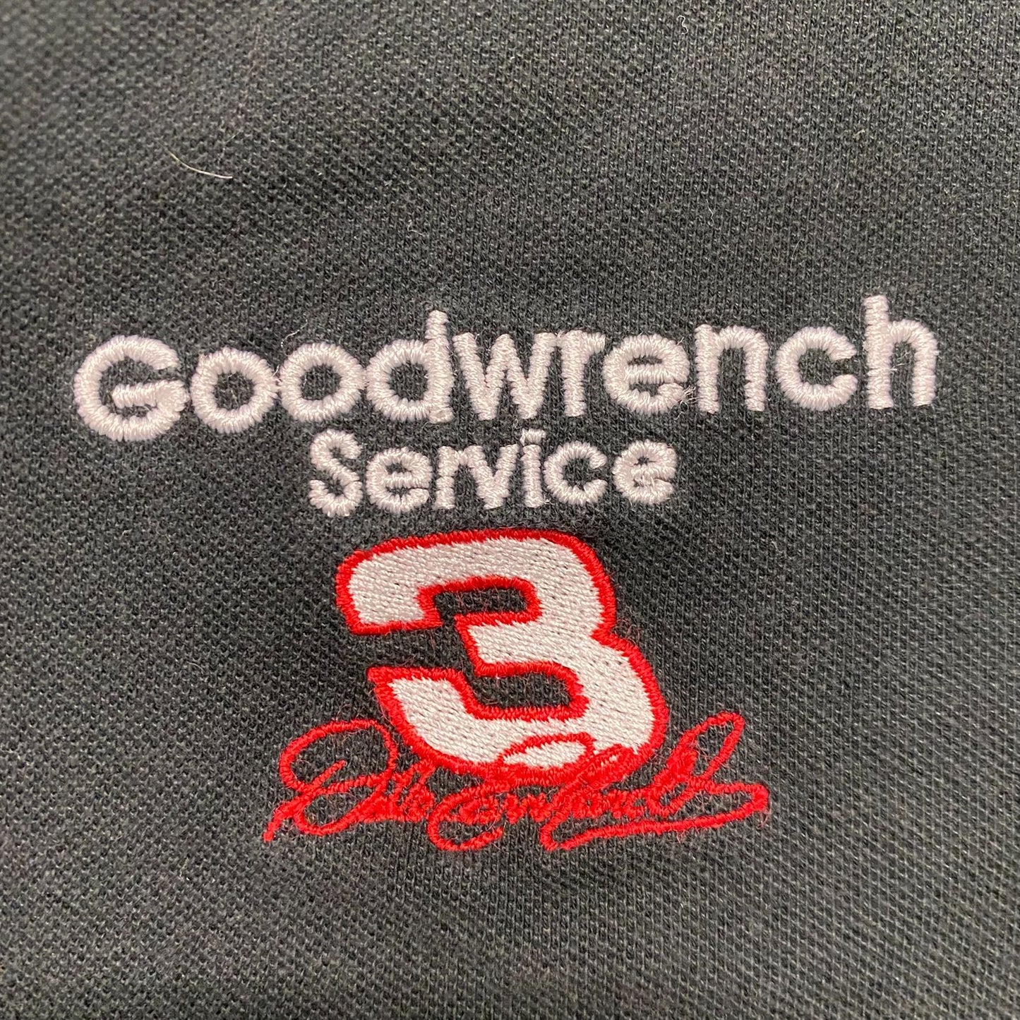 Vintage NASCAR Dale Earnhardt Embroidered Black Polo Shirt