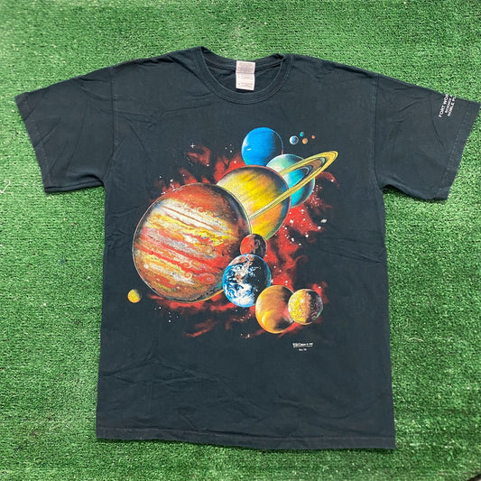 Vintage Y2K Planets Astronomy Shirt Solar System Science Tee