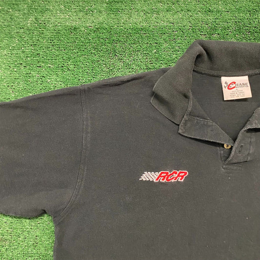 Vintage NASCAR Dale Earnhardt Embroidered Black Polo Shirt