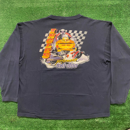 Vintage 90s Ski-Doo Racing Shirt Single Stitch Long Sleeve Tee