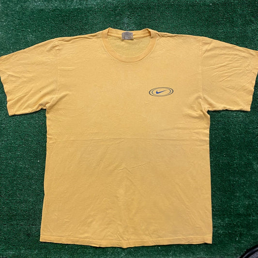 Vintage Y2K Nike Solo Off Center Swoosh Logo Essential Tee