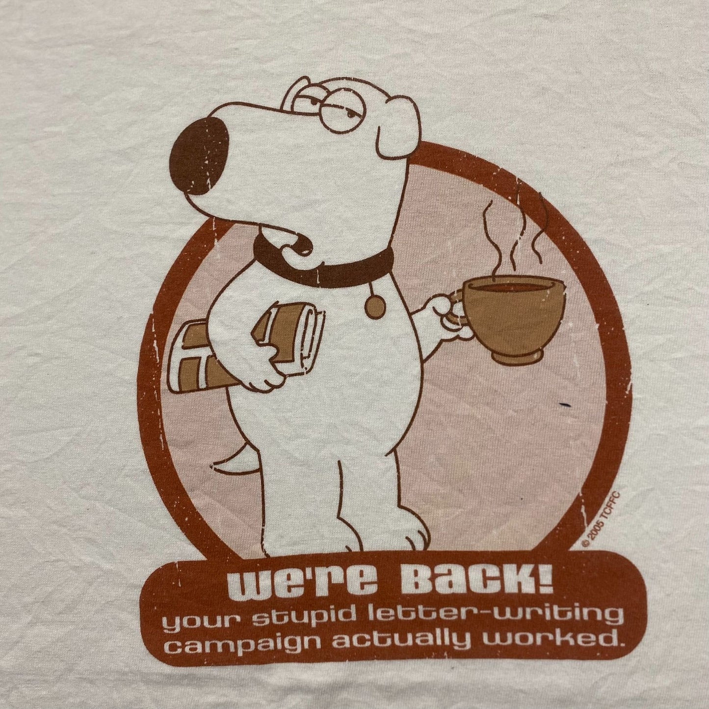 Vintage Y2K Essential Family Guy Brian Funny Humor T-Shirt