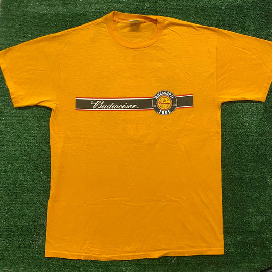Budweiser Whassup? Vintage 90s Beer Drunk T-Shirt
