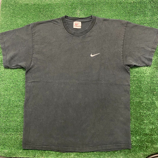 Vintage 90s Nike Sun Faded Solo Swoosh Logo Essential Tee