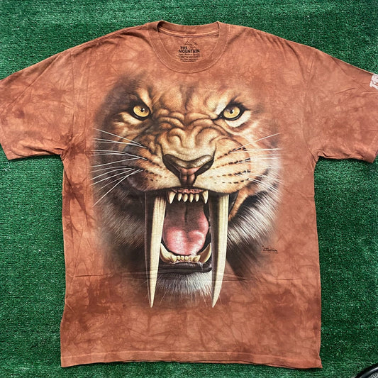 Vintage Y2K Sabertooth Tiger Shirt Prehistoric Animal Nature