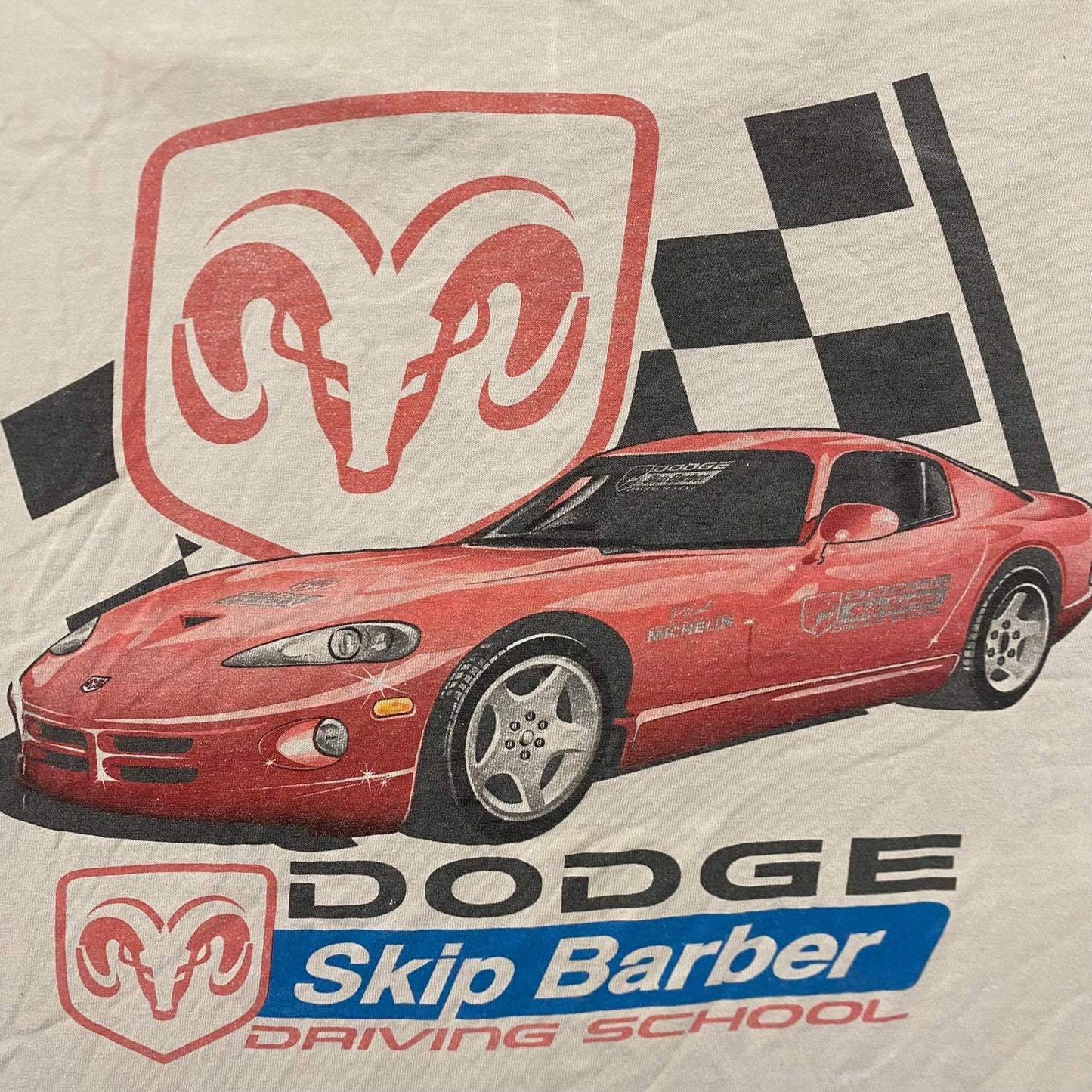 Vintage Y2K Dodge Driving School Automotive Racing T-Shirt