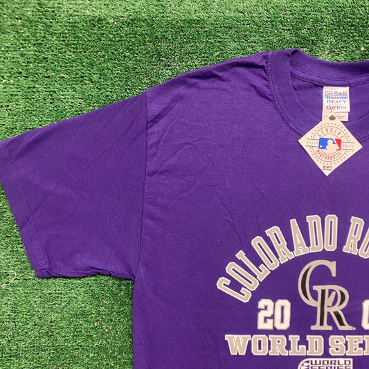 Vintage Y2K Colorado Rockies Shirt World Series Baseball Tee