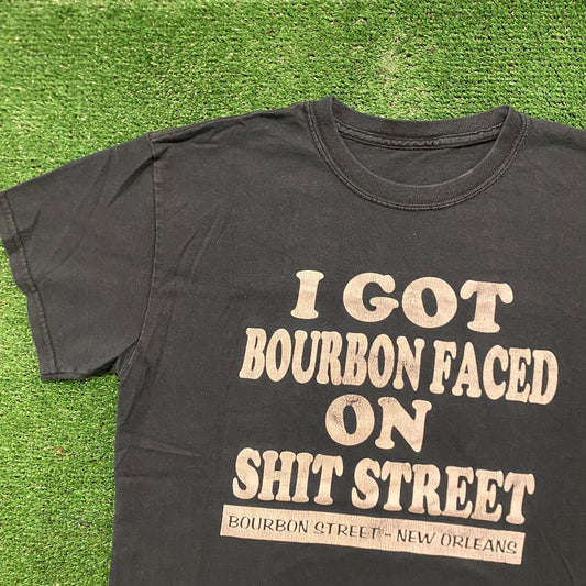 Vintage Y2K Bourbon St. New Orleans Drunk Humor Tourist T-Shirt