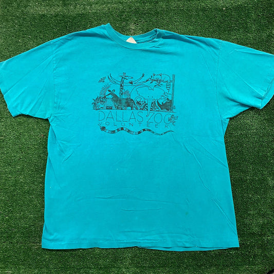 Vintage 90s Dallas Zoo Animals Single Stitch T-Shirt