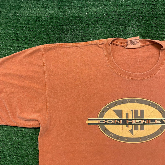 Vintage Y2K Don Henley Eagles Sun Faded Baggy Rock Band Tee