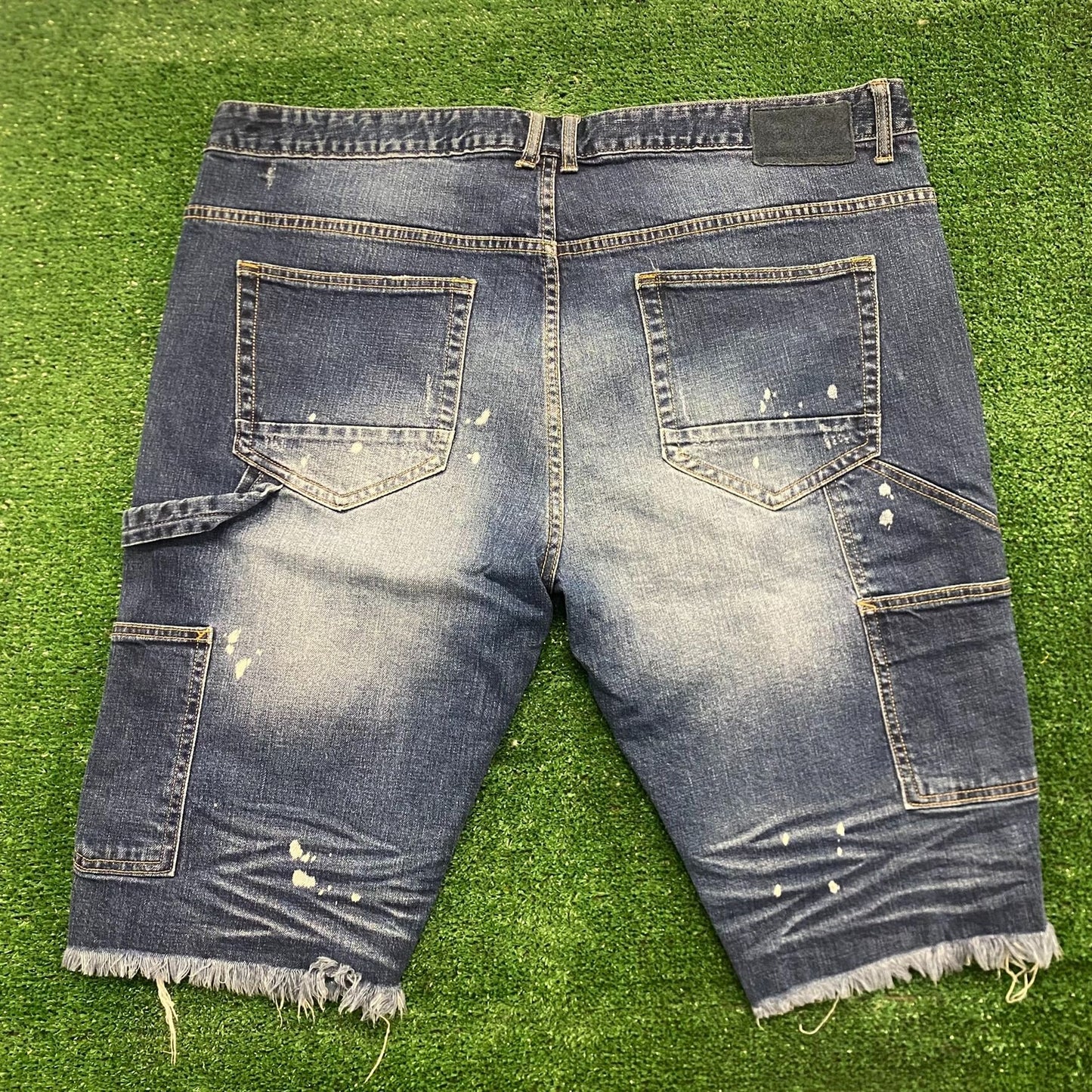 Distressed Vintage Denim Carpenter Jeans Shorts