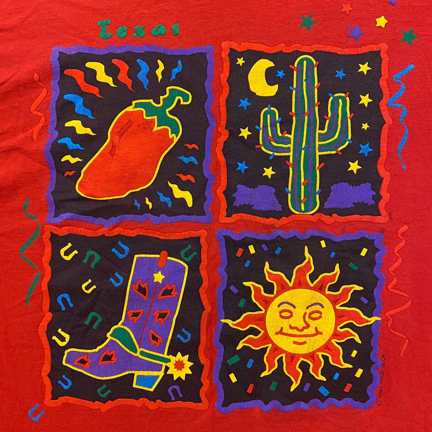 Vintage 90s Texas Pop Art Shirt Single Stitch Tourist Tee