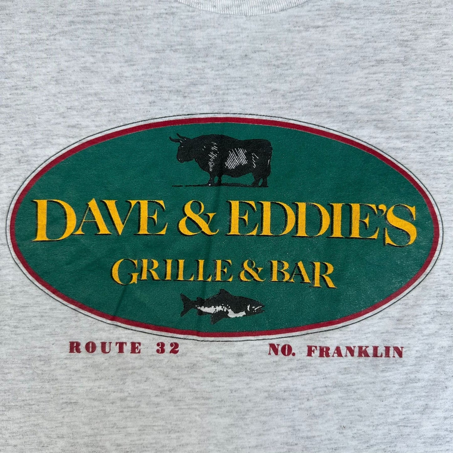 Vintage 90s Connecticut Dive Bar T-Shirt Gray L Single Stitch Tourist Souvenir
