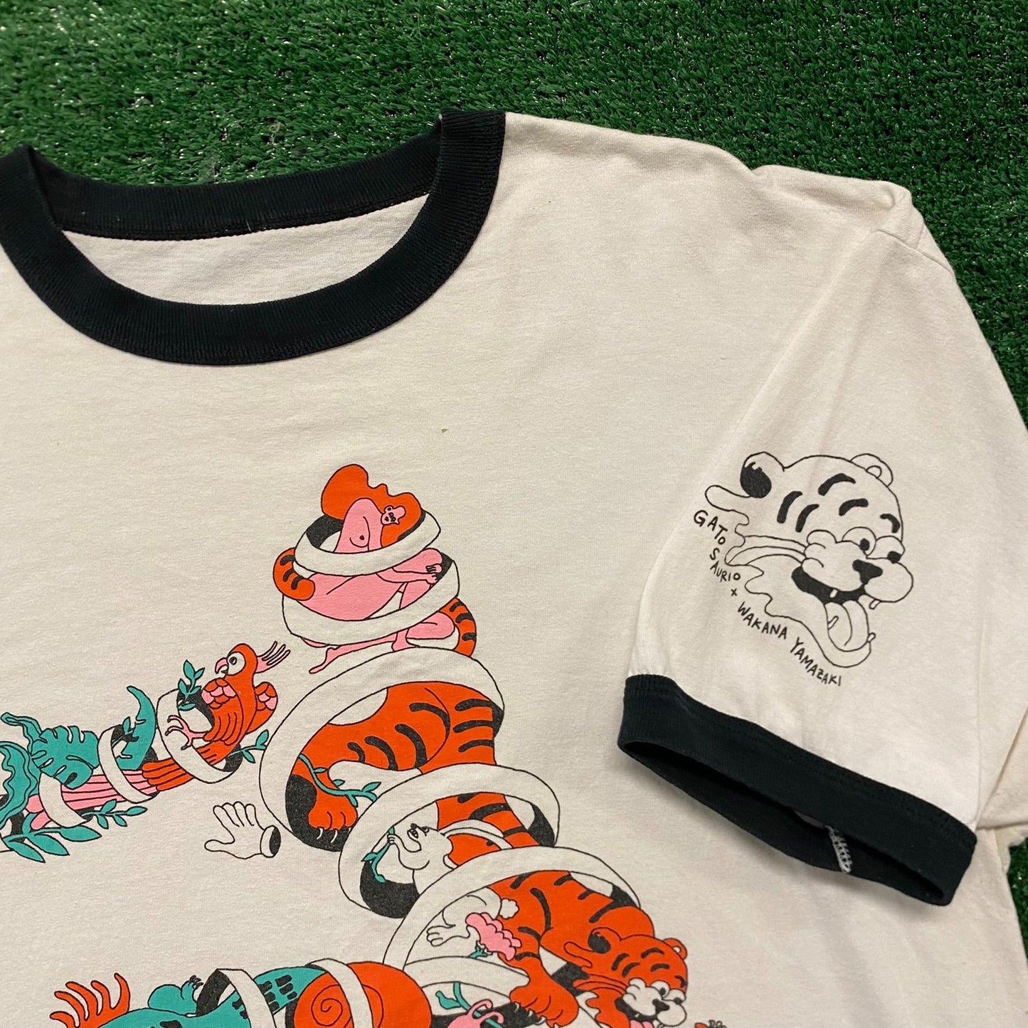 Wakana Yamazaki Japan Tiger Cartoon Art Vintage T-Shirt