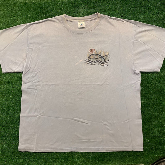 Jesus Christian Fish Baptism Vintage 90s Religion T-Shirt