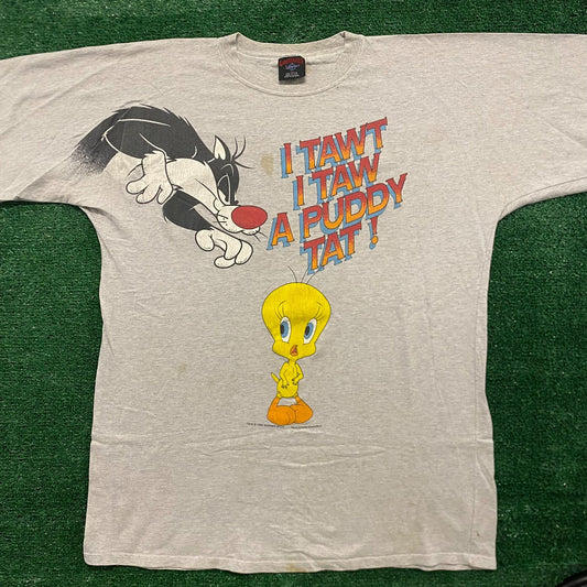 Tweety Sylvester Vintage 90s Cartoon Movie T-Shirt