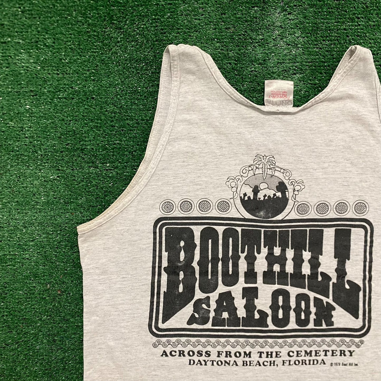 Vintage 90s Boot Hill Saloon Single Stitch Biker Punk Tank