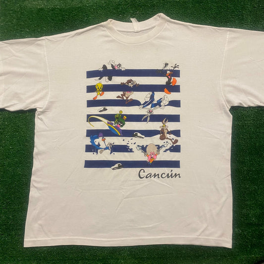 Looney Tunes Cancun Mexico Vintage Tourist Cartoon T-Shirt