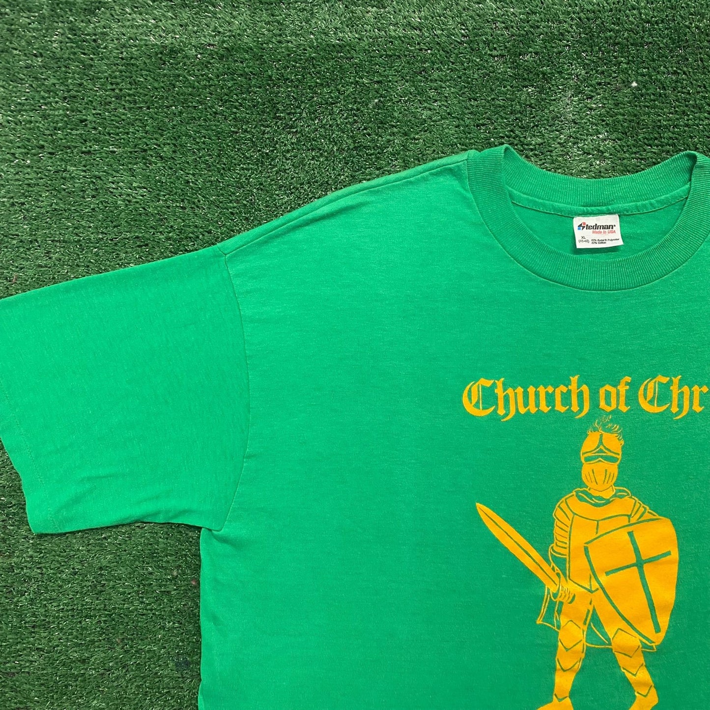 Vintage 80s Church Christ Crusaders Knight Single Stitch Tee