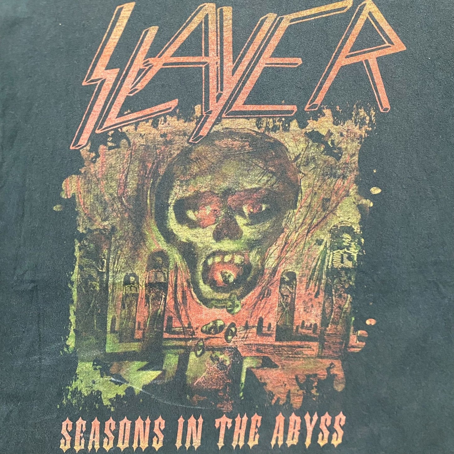 Vintage Y2K Slayer Seasons in the Abyss Tour Metal Band Tee